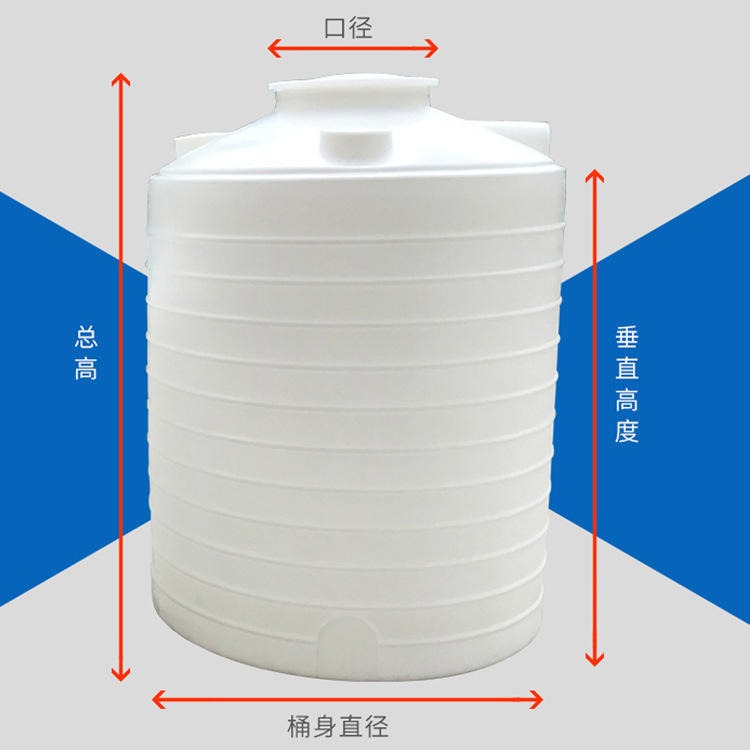 5吨PE水箱规格 5立方PE材质塑料水箱 诺顺5吨PE储水箱