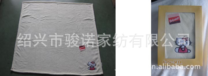 绍兴市骏诺家纺厂家供应订做素色288F超柔珊瑚绒儿童毛毯示例图6