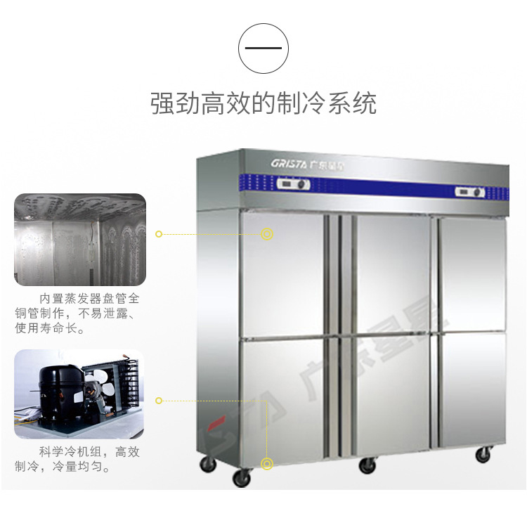 广东星星六门冰柜冰箱商用冷柜厨房四门冰箱商用厨房Q1.6E6-GX示例图10