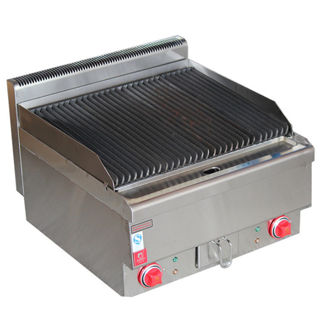 佳斯特JUS-TH60烤炉台式电火山石烧烤炉 商用台式燃气不锈钢烧烤炉