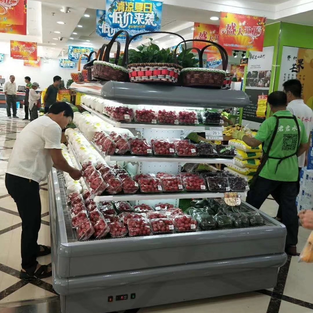 莱芜超市生鲜火腿肠冷藏柜 蔬菜保鲜柜  风冷环形岛柜工厂直销 支持定制 未来雪-WLX-HD-250