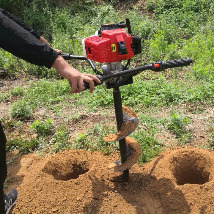 一套栽树苗挖坑机收益很高 小型挖洞工具劲大 手扶种树机