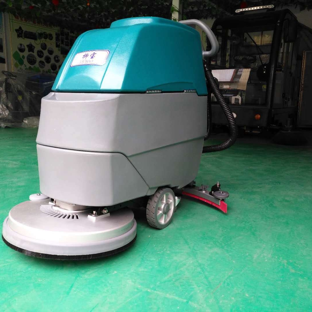 广东手推式洗地机 柳宝电动清洗机 LB-DC530商用拖地机 环卫吸干机