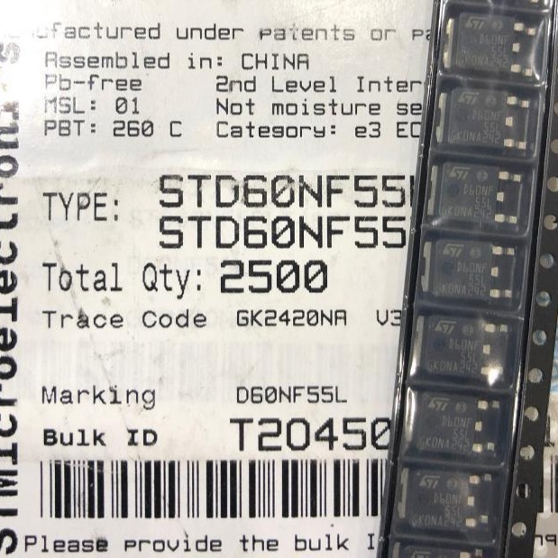 STD60NF55L 代理  触摸芯片  单片机  电源管理芯片 放算IC专业代理商芯片配单