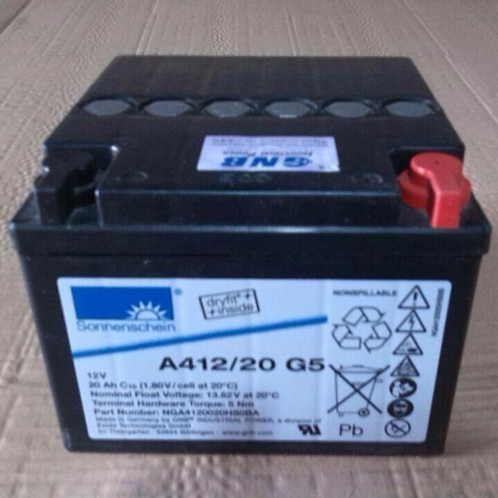 阳光蓄电池12V20AH 阳光蓄电池A412/20G5 胶体蓄电池 德国阳光蓄电池厂家