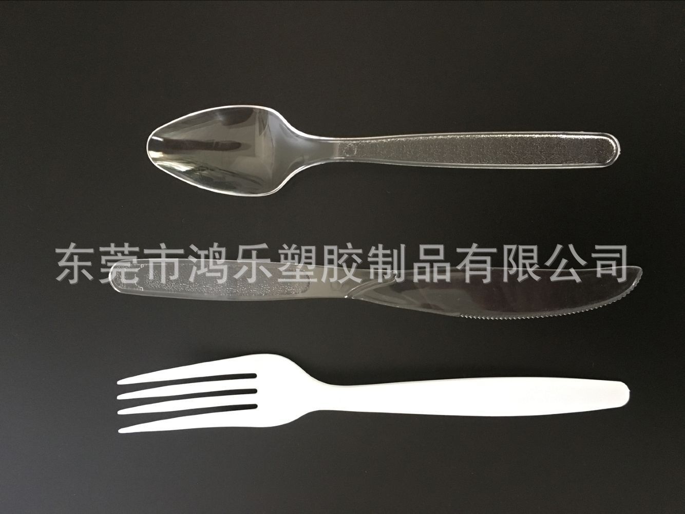 东莞现货直销PS一次性硬塑料勺子塑胶汤勺W32一次性塑料刀叉勺示例图7