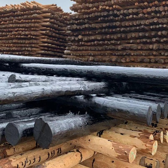 电力通讯用 油木杆  防腐线杆 油炸杆  木杆  盛金源 厂家推荐  产地木杆