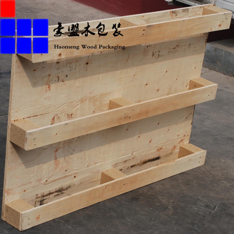 低价促销 青岛城阳木栈板生产厂 加工定做四面进叉木栈板图片