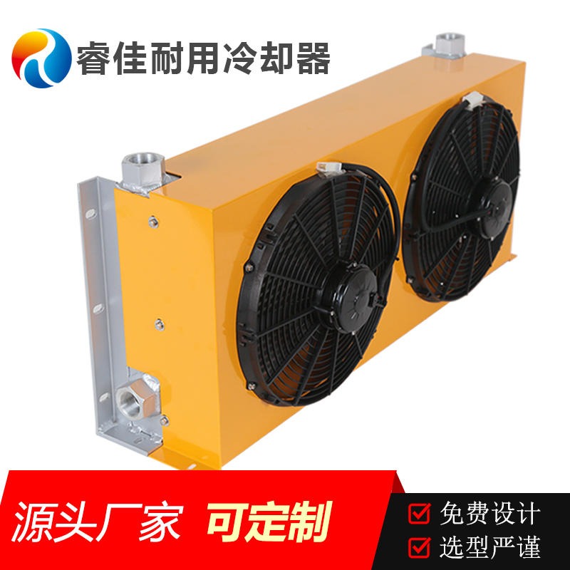 广东厂家睿佳品牌直销 双风扇风冷AH1012Lt-ca 100升水力发电专用风冷却器特种电机风冷却器