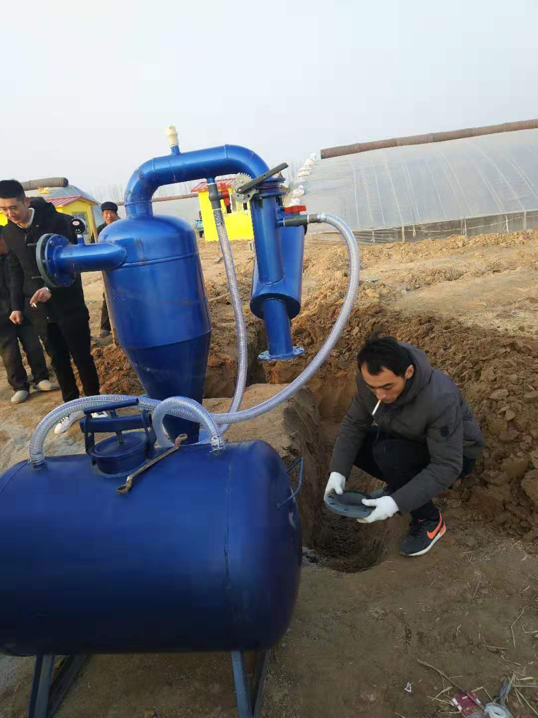 双峰县大棚灌溉 离心过滤器网式过滤器组合示例图3
