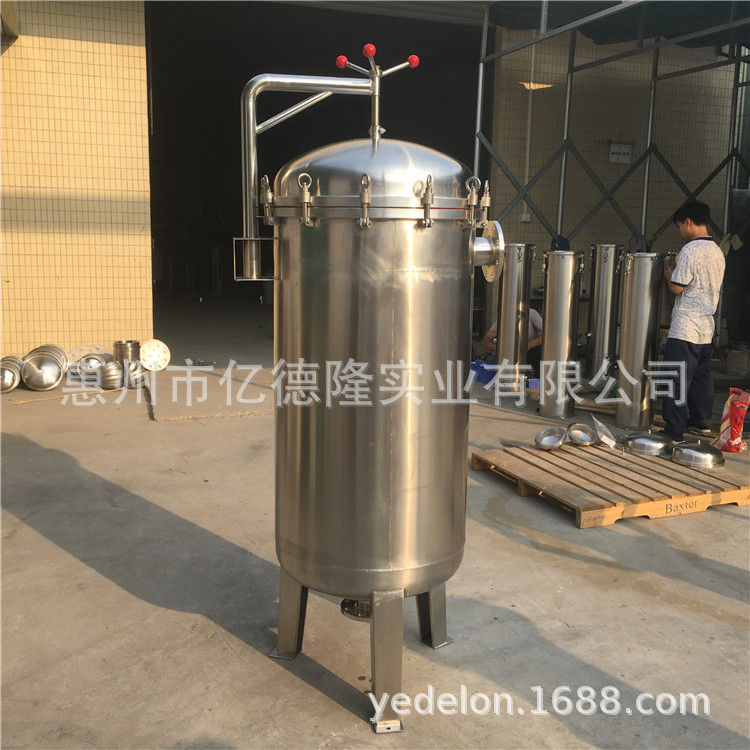 304 316不锈钢单袋式过滤器pp耐酸碱耐腐蚀过滤器 油墨废水过滤器示例图23