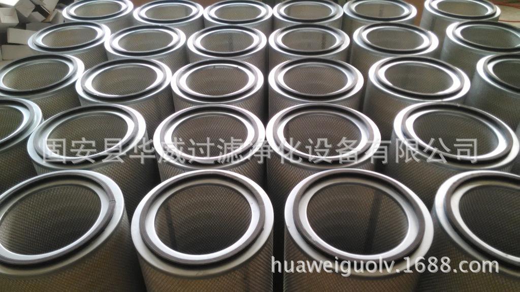 HUAWEI专业制造工业粉尘滤筒 聚酯纤维防静电除尘滤筒厂家示例图4