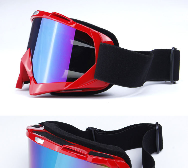 厂家批发H013户外男女款摩托车风镜滑雪眼镜越野风镜 护目镜示例图9
