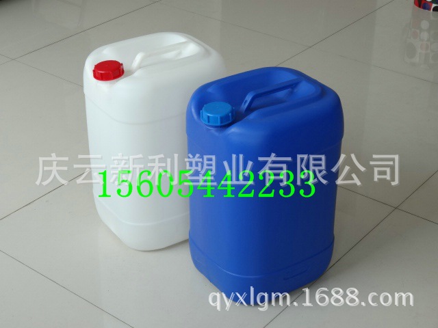 塑料桶 30KG   方形30公斤塑料桶 ,化工用30L塑料桶新利批发