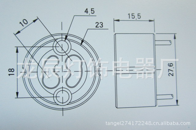 龙辰龙辰专业生产 灯座  G5.3石英陶瓷灯座  灯饰配件  G5.3示例图1