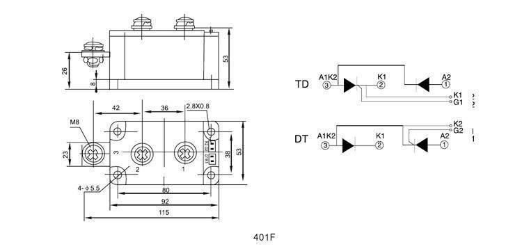 中频电阻焊电源专用 整流管晶闸管混合模块 MFC250A1600V柳晶出品示例图15