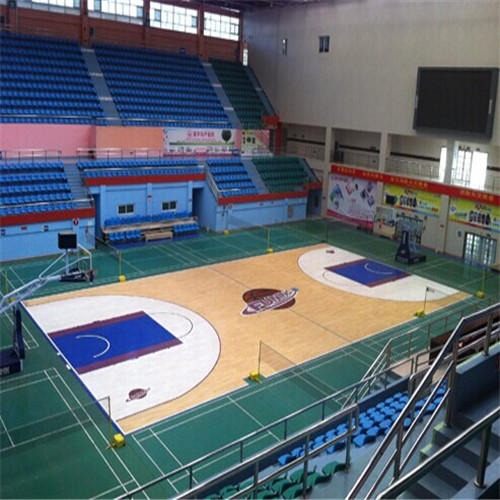 篮球馆木地板 运动木地板施工 体育木地板双鑫厂家
