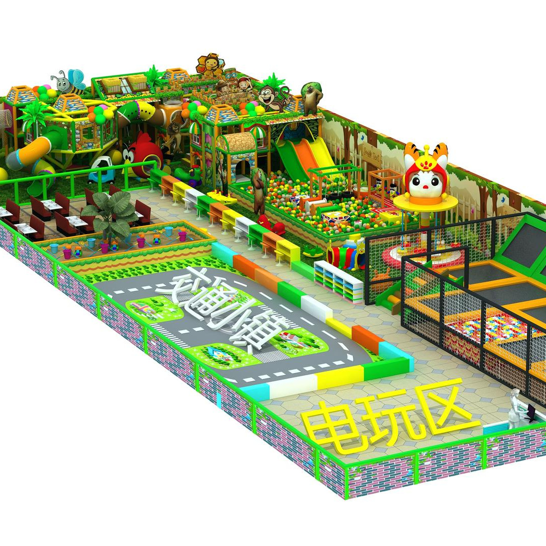 定制森林系列主题淘气堡 大型组合滑梯 商场游乐场儿童亲子乐园