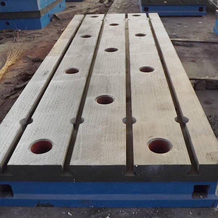 铸铁装配平板 钳工划线测量铆焊平台 T型槽铸铁平板 精益 铸铁平板