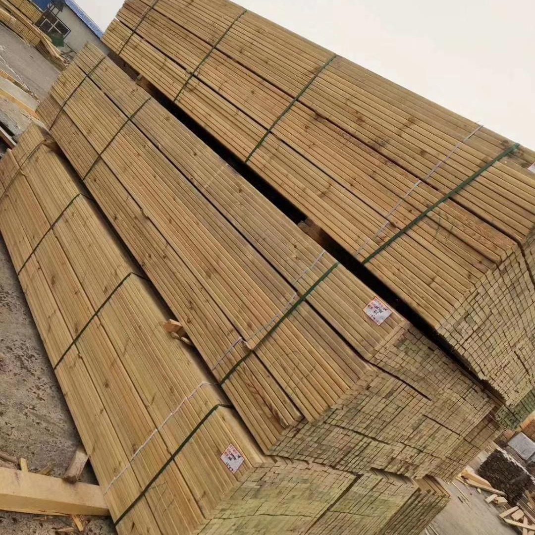 昌盛木制品 户外防腐木实木板材厂家直销户外木地板木板 大量批发碳化防腐木料