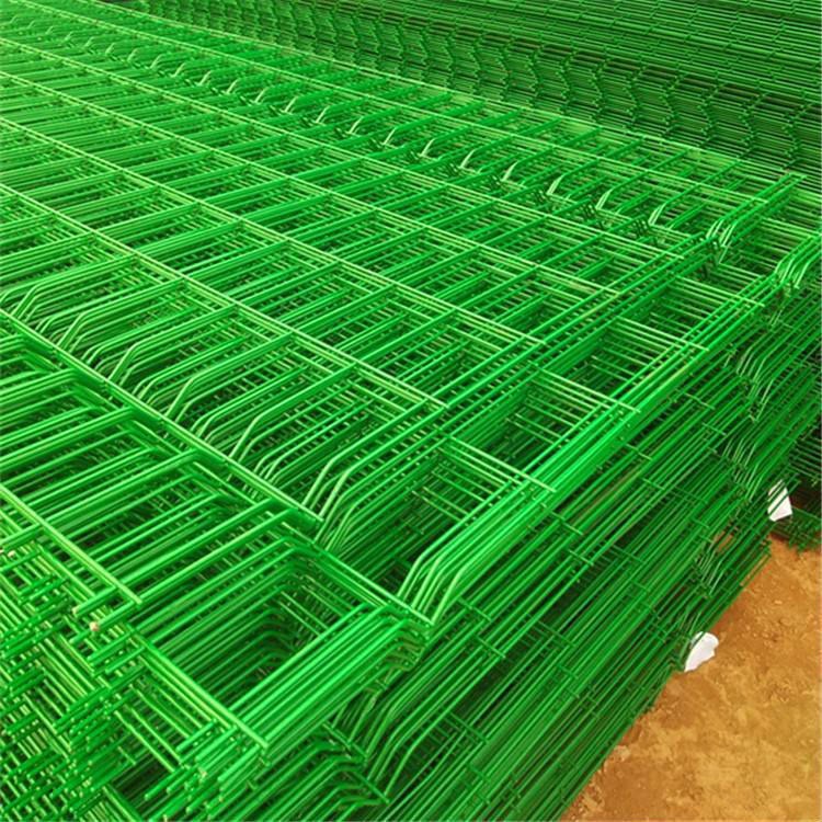 亚奇生产浸塑护栏网网片现货出售 做防护网 绿色双边丝护栏网