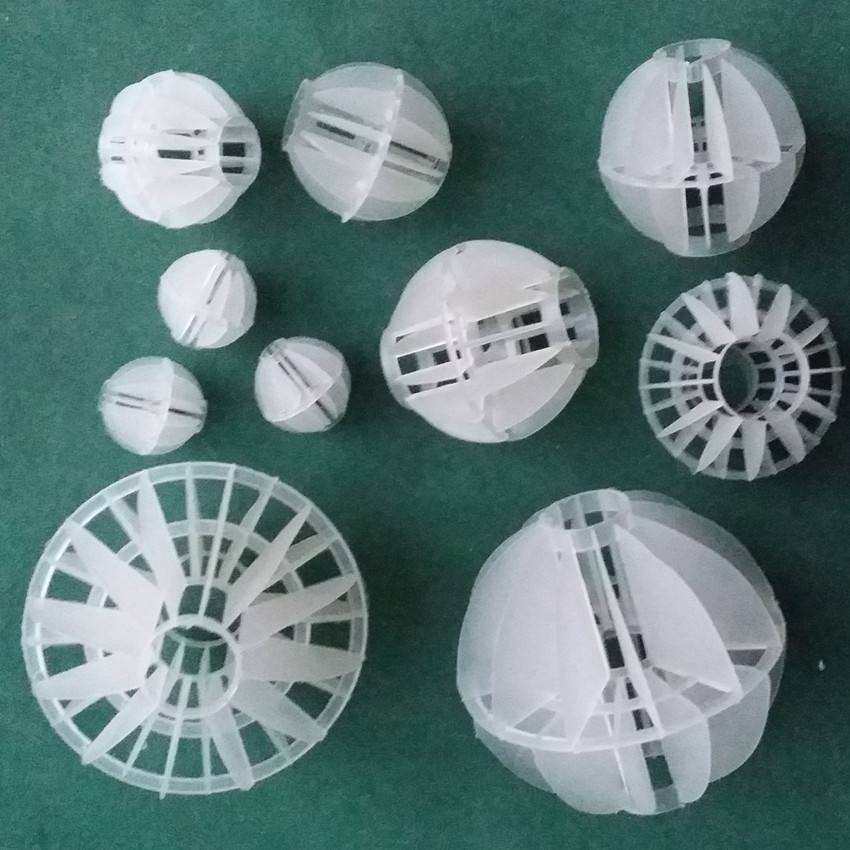 废气塔多面空心球填料生产方法  聚丙烯多面空心球  南宁海成PP多面空心球材料供应信息图片