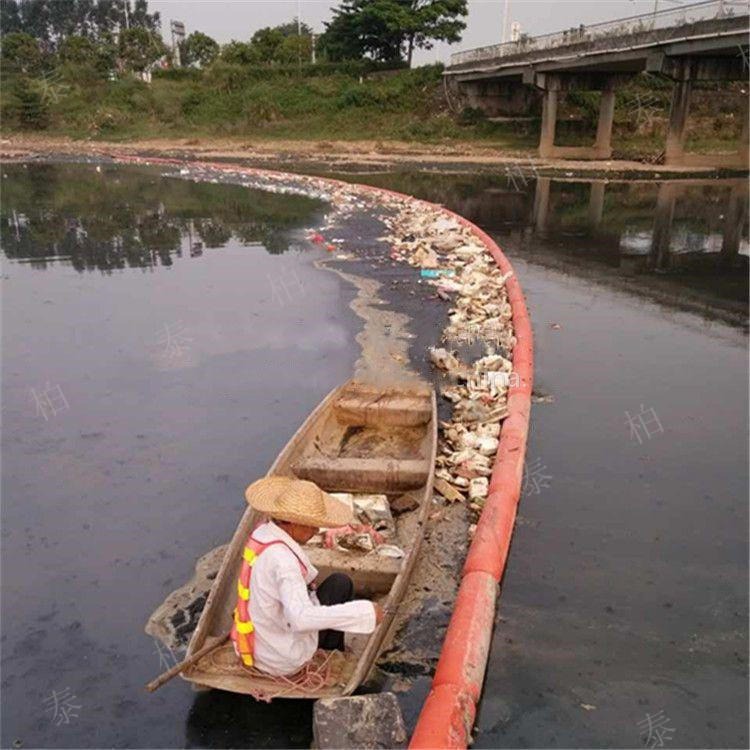 随水位升降式河道拦污装置 塑料拦污浮漂介绍