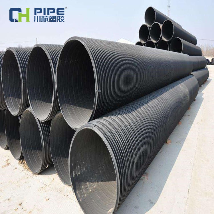 DN600PE塑钢管 聚乙烯塑钢缠绕管 四川塑钢缠绕管厂家