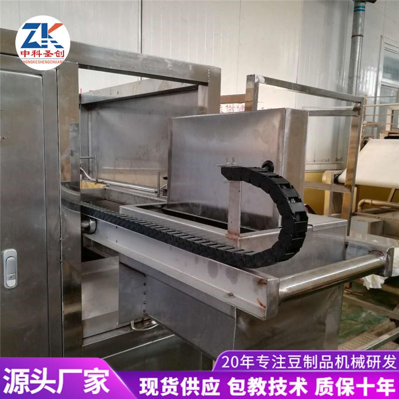 柳州豆腐豆干机 大型豆干机生产线 自动上脑泼脑豆腐干机厂家图片