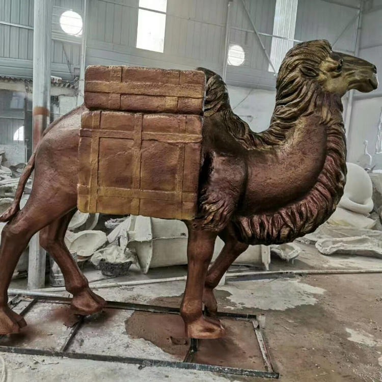 佰盛 公园大型骆驼雕塑铸铜骆驼雕塑沙漠骆驼铜雕塑定制图片