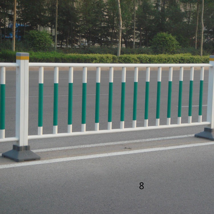 满星  60-80-100  带警示牌 市政道路护栏   施工道路护栏 不锈钢安全隔离人行道护栏  橡胶底座