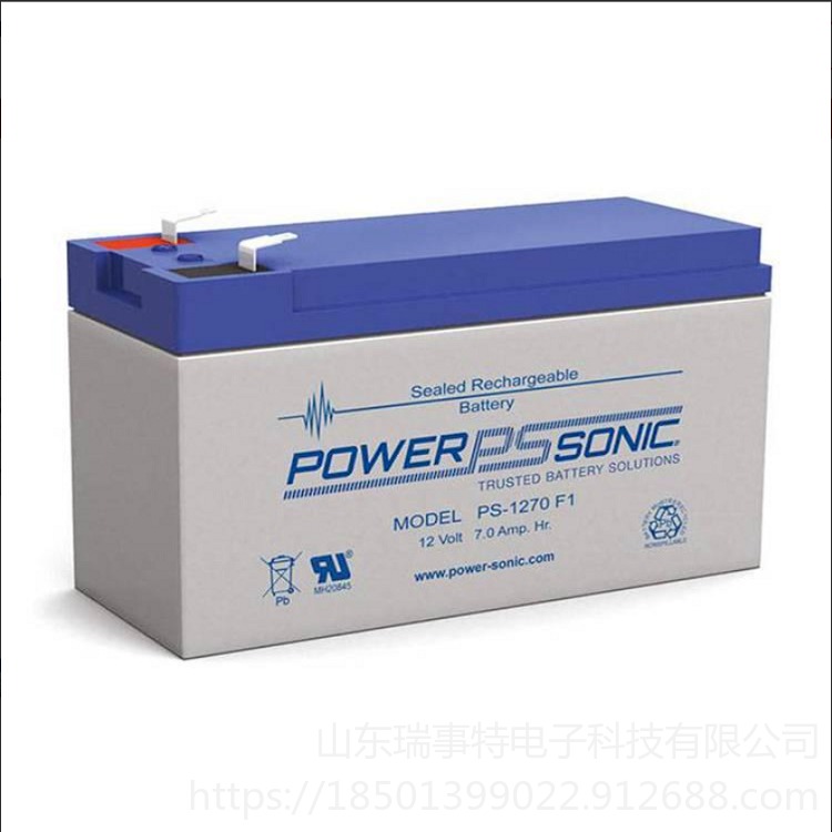 Power Sonic蓄电池PS-12100 12V10AH机房电力应急电池 UPS直流屏电源