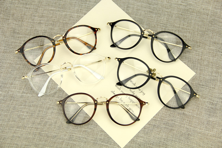 新款文艺风男士眼镜框复古全框可爱眼镜架学生可配近视潮平光眼镜示例图11