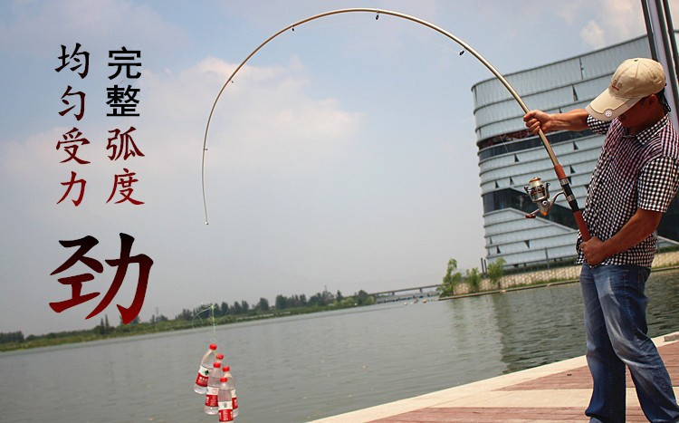 外贸钓鱼竿渔竿时光2.7 3.0 3.6米海竿包碳素远投抛竿海杆渔具示例图2