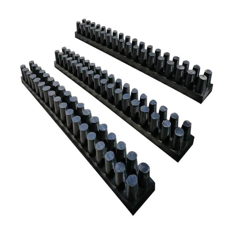 海晨供应钉型橡胶减震垫板 钉型氯丁橡胶支座 钉型缓冲橡胶板厂家