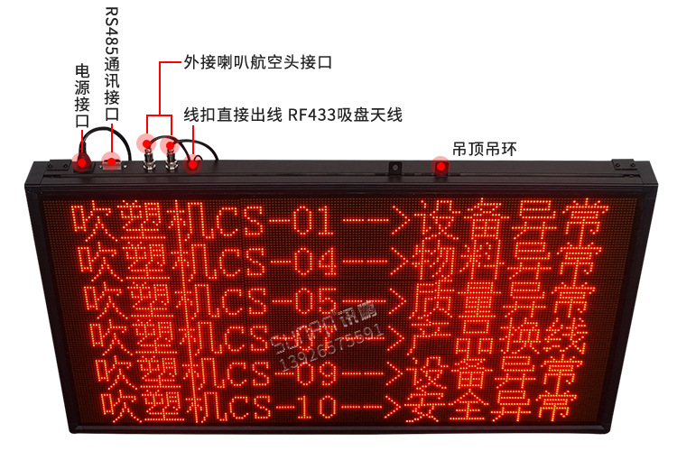 无线安灯呼叫系统汽车装配线Andon工位设备状态报警监控电子看板示例图8