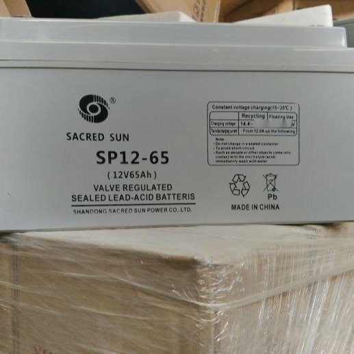 圣阳蓄电池SP12-65应急电源UPS不间断电源专用蓄电池12V65AH