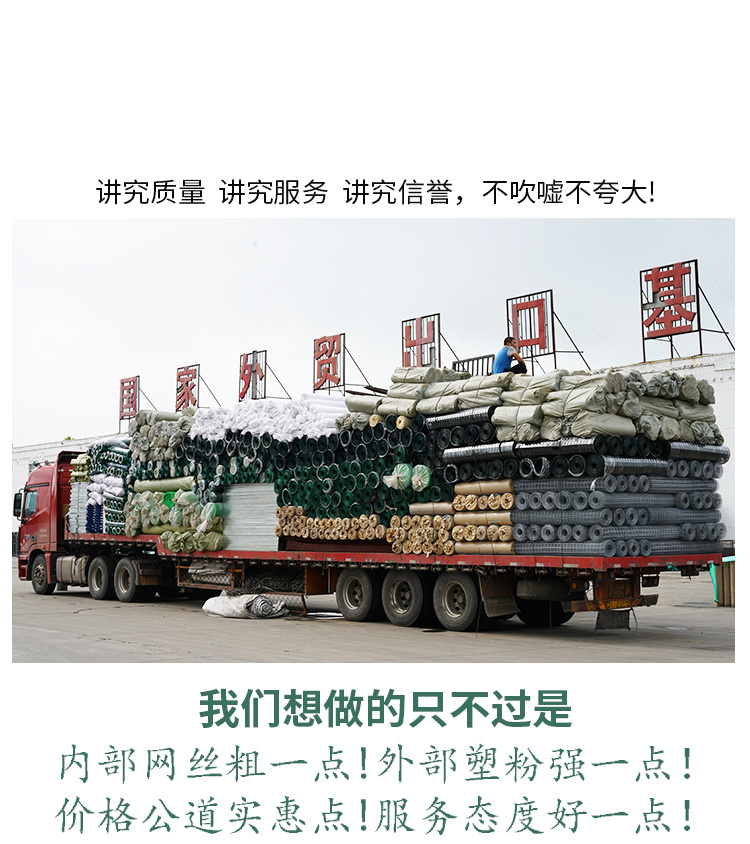 北京浸塑荷兰网 绿色铁丝网围栏 养鸡网防护网厂家示例图2
