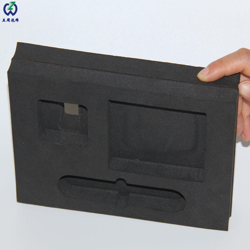 五周泡棉专业生产轻奢鼠标eva包装盒  EVA内衬 防刮花黑色触感鼠标盒定做  eva泡棉加工图片
