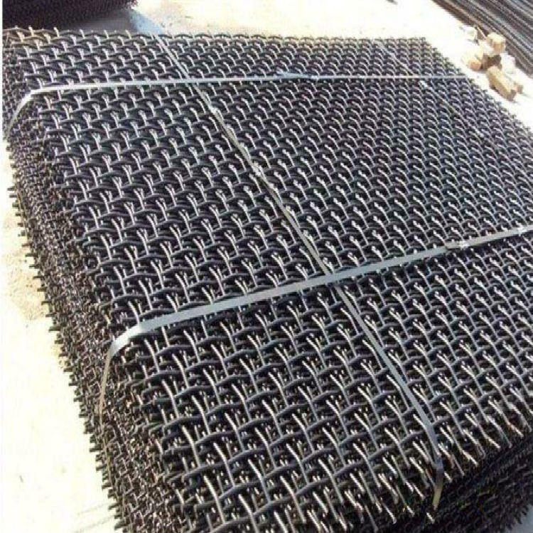 亚奇厂家生产65黑锰钢轧花网 折弯矿筛网 包边不锈钢筛网 来图来样生产加工