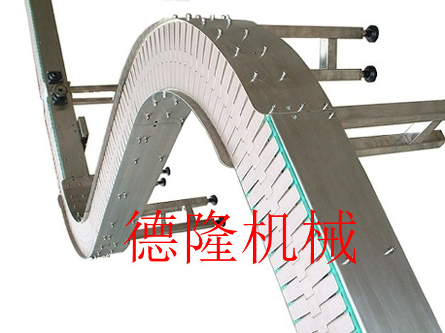 转弯式食品链板输送机 转弯滚筒输送机 食品卸车胶带输送机示例图1