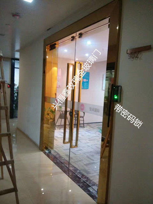 定做深圳不锈钢玻璃门电动玻璃门办公室玻璃门地弹簧玻璃门店铺玻璃门示例图8
