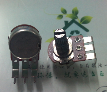深圳厂家R1610弯脚立式电位器,单联铁柄电位器,碳膜电位器,旋转电位器示例图1