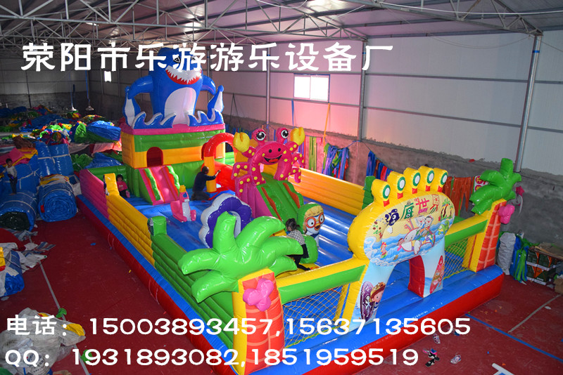 郑州乐游CQCB新款游乐设备公园游乐设施儿童充气堡示例图5