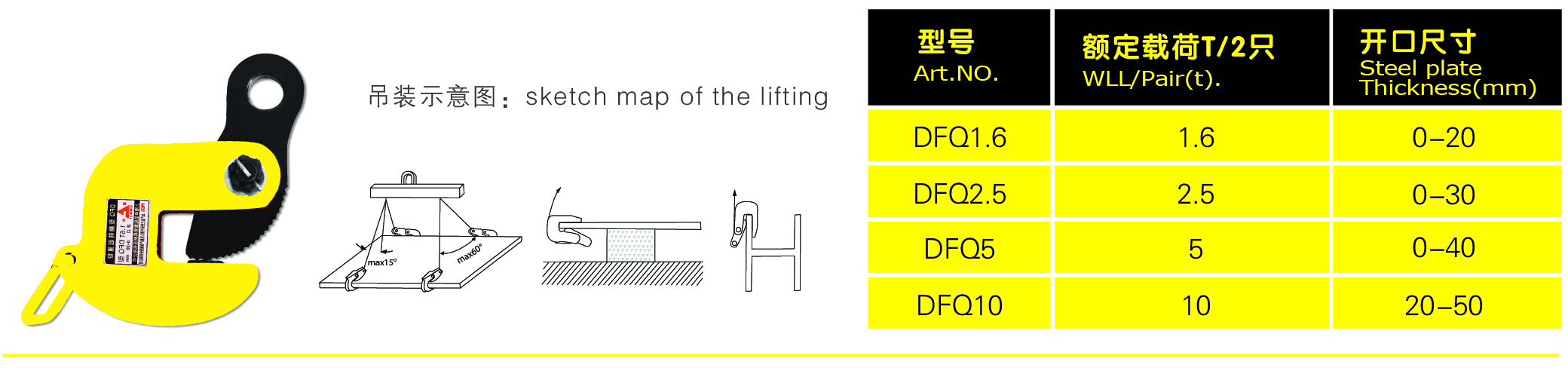 DFQ型翻转钳辰力工厂直销钢板钳示例图1