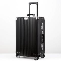 红素24 26寸男女士旅行行李箱 商务复古全铝箱拉杆箱万向轮大行李箱包logo定制 10件起订不单独零售图片