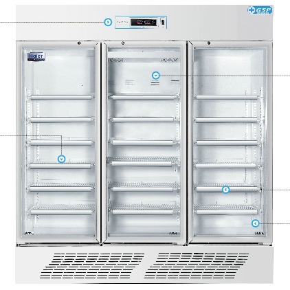 Haier/海尔立式 HYC-1050L 双开门保存箱 海尔冰箱