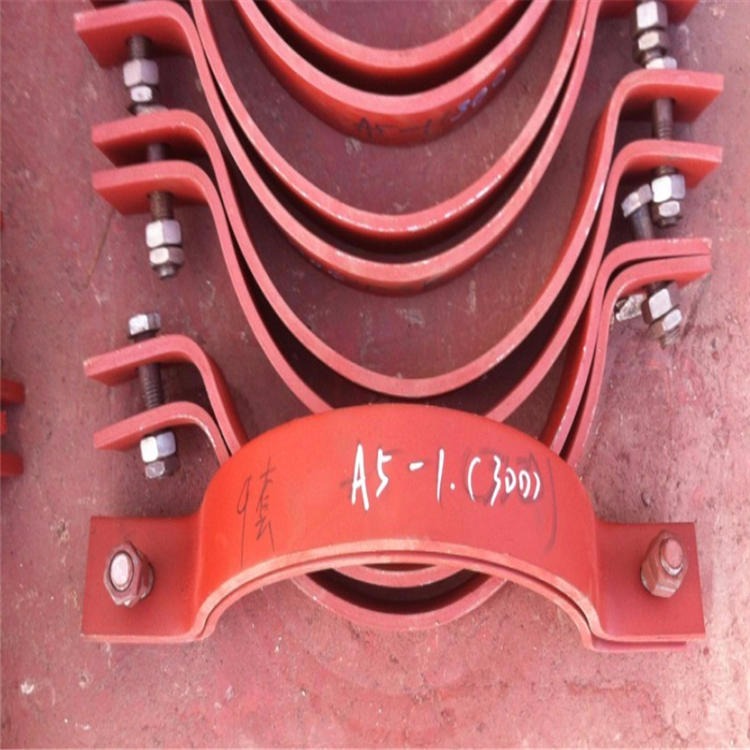 A5基准型双螺栓管夹  D3双孔短管卡 三孔抱箍 志昂管道 现货