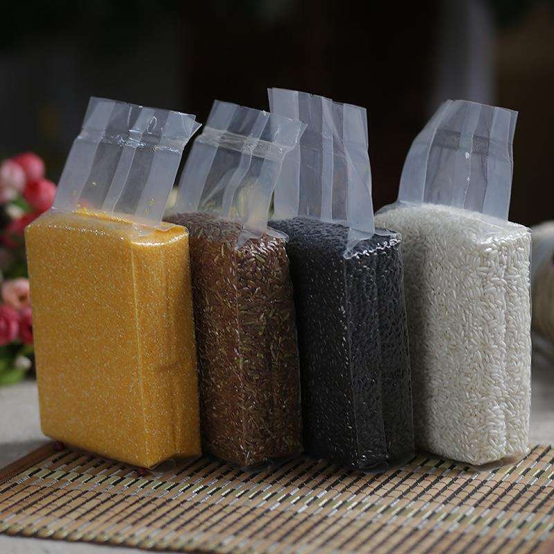 安塑杂粮大米真空包装袋，1公斤立体米砖袋