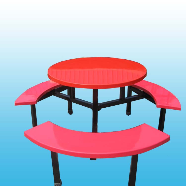 户外桌椅 玻璃钢公司工厂员工食堂餐桌椅组合可印广告示例图41